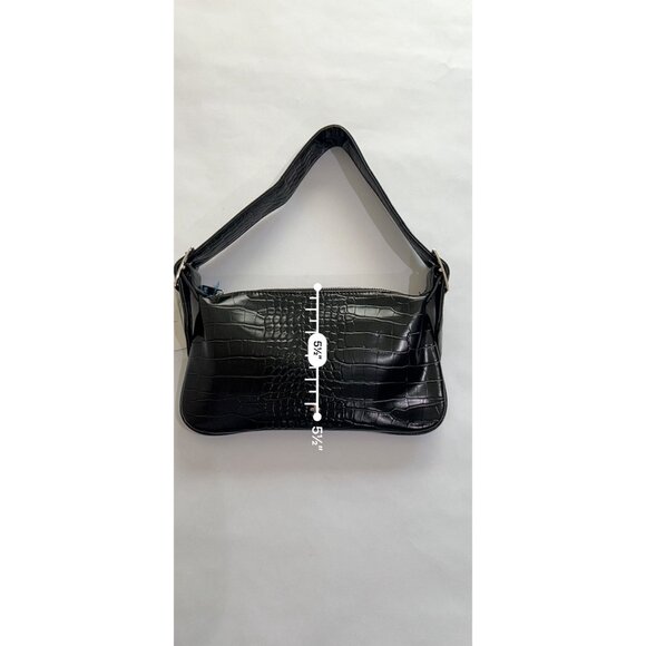 Peta & Jain Cambridge Bag in Black Croc - Picture 4 of 7